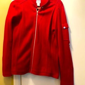 Chico’s size 2 red heavy sweater with zipper